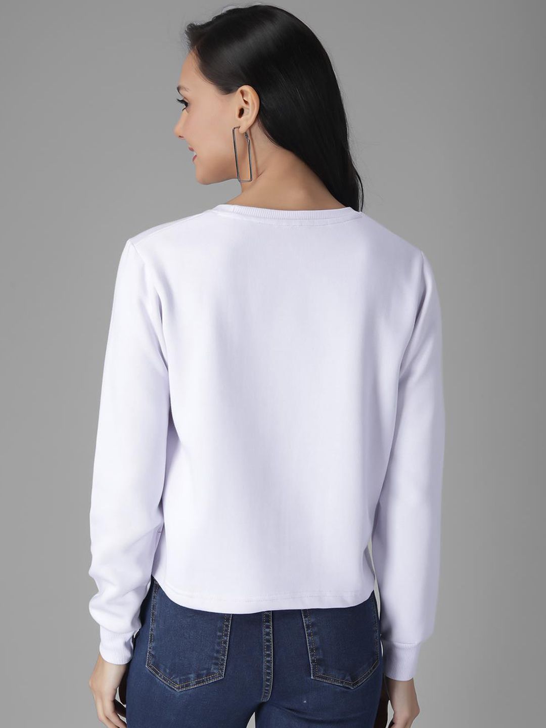 Kotty Women White Striped Sweatshirt