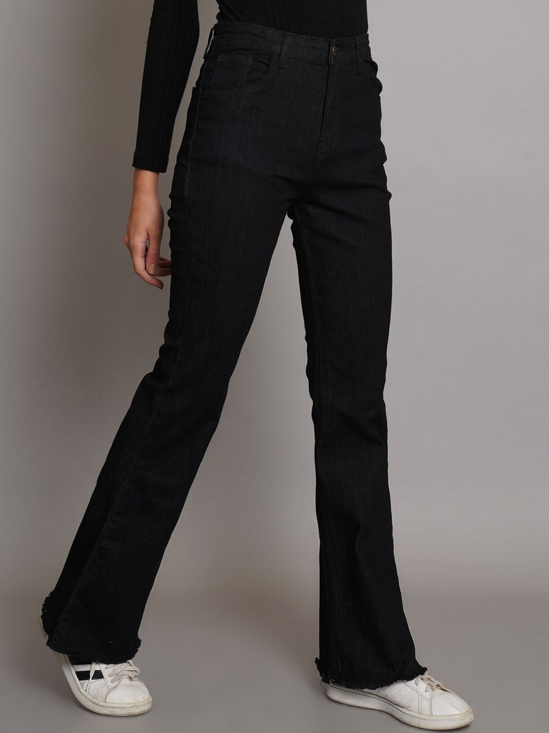 KOTTY Basics Women Bootcut High-Rise Clean Look Stretchable Jeans