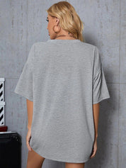 Kotty Drop-Shoulder Sleeves Longline Oversize Yoga T-shirt