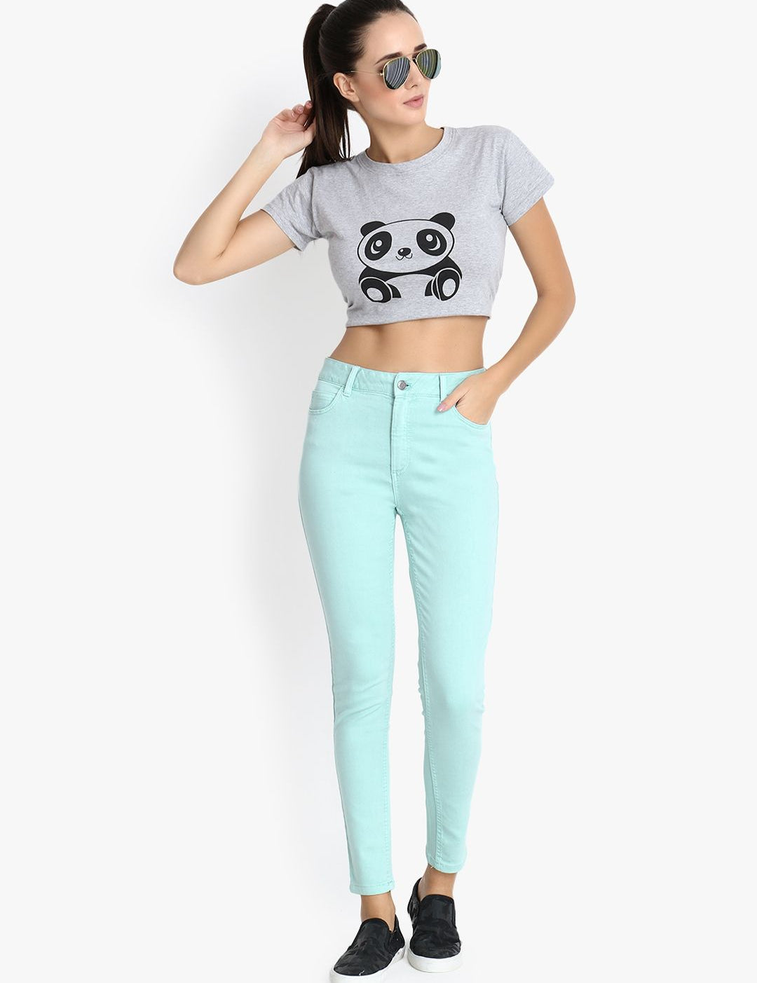 Kotty Women Blue Skinny Fit High-Rise Clean Look Stretchable Jeans