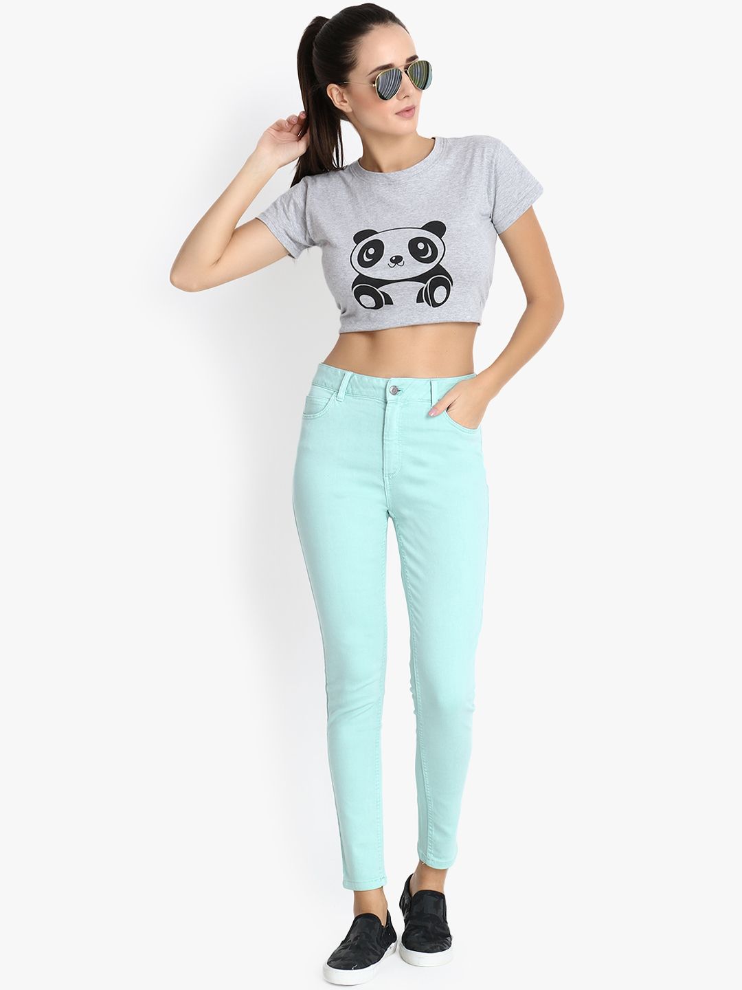 Kotty Women Blue Skinny Fit High-Rise Clean Look Stretchable Jeans