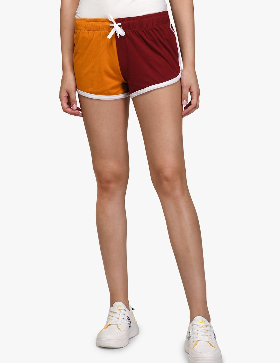 Kotty Women Multicoloured Pack of 2 Colourblocked Slim Fit Hot Pants