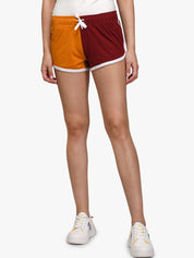 Kotty Women Multicoloured Pack of 2 Colourblocked Slim Fit Hot Pants