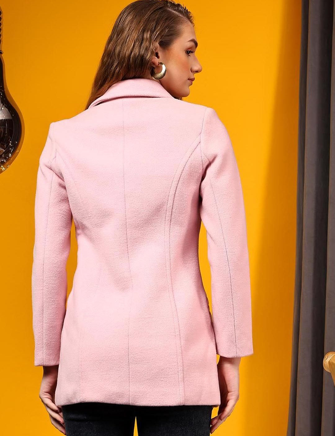 Kotty Women Notched Lapel Double-Breasted Overcoat