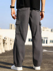 Kotty Men Low-Rise Stretchable Cargo Jeans