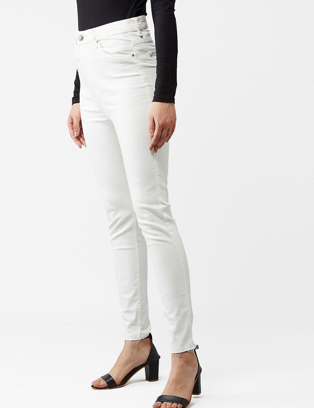 Kotty Women White Skinny Fit Jeans