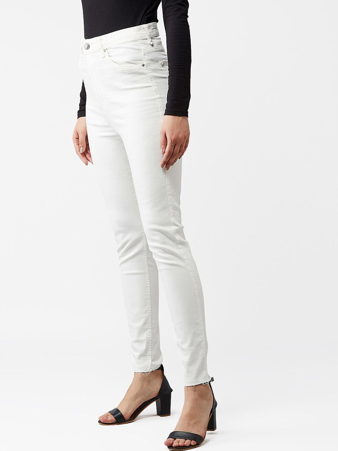 Kotty Women White Skinny Fit Jeans