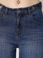 Kotty Women Blue Jean Straight Fit Low-Rise Light Fade Stretchable Jeans