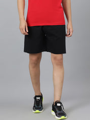 Kotty Men Black Mid-Rise Regular Shorts