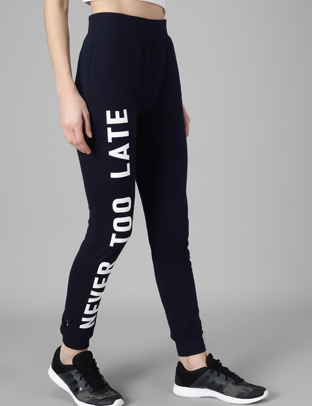 Kotty Women Navy Blue & White Printed Joggers