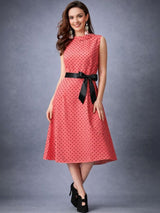 Kotty women printed polka dot midi dress