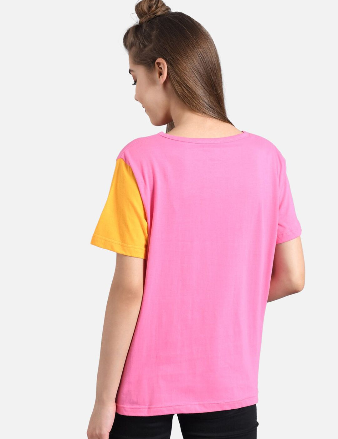 Kotty Women Pack of 2 Colourblocked Round Neck T-shirts