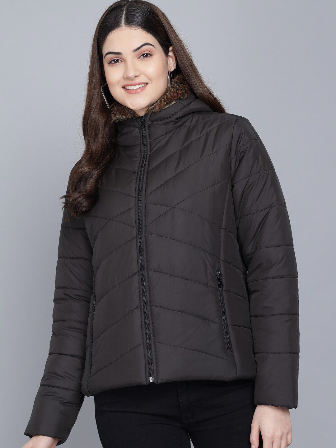 Kotty Women Black Lightweight Padded Jacket
