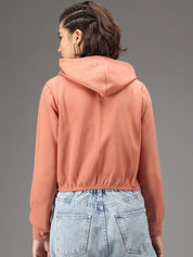 Kotty Women Pink Hooded Sweatshirt