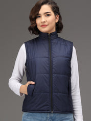 Kotty Women Blue Training or Gym Padded Jacket