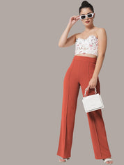 Kotty Pack Of 2 Women Relaxed Straight Leg Straight Fit High-Rise Trousers