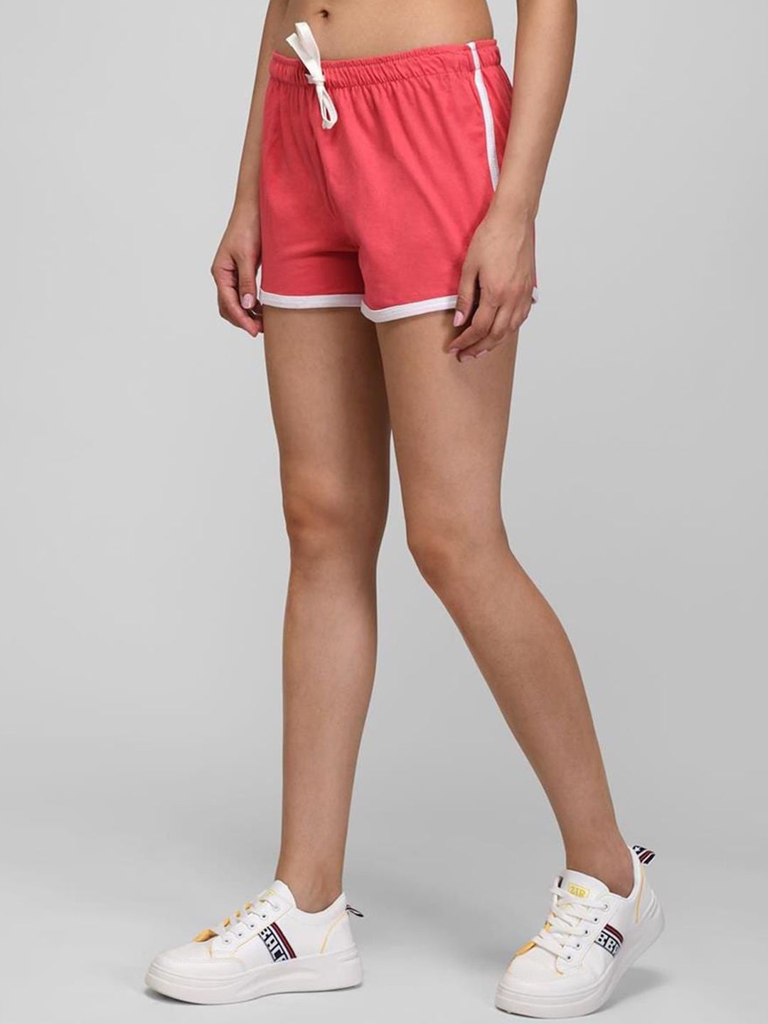 Kotty Pack of 2 Women Slim Fit Low-Rise Gym Cotton Shorts