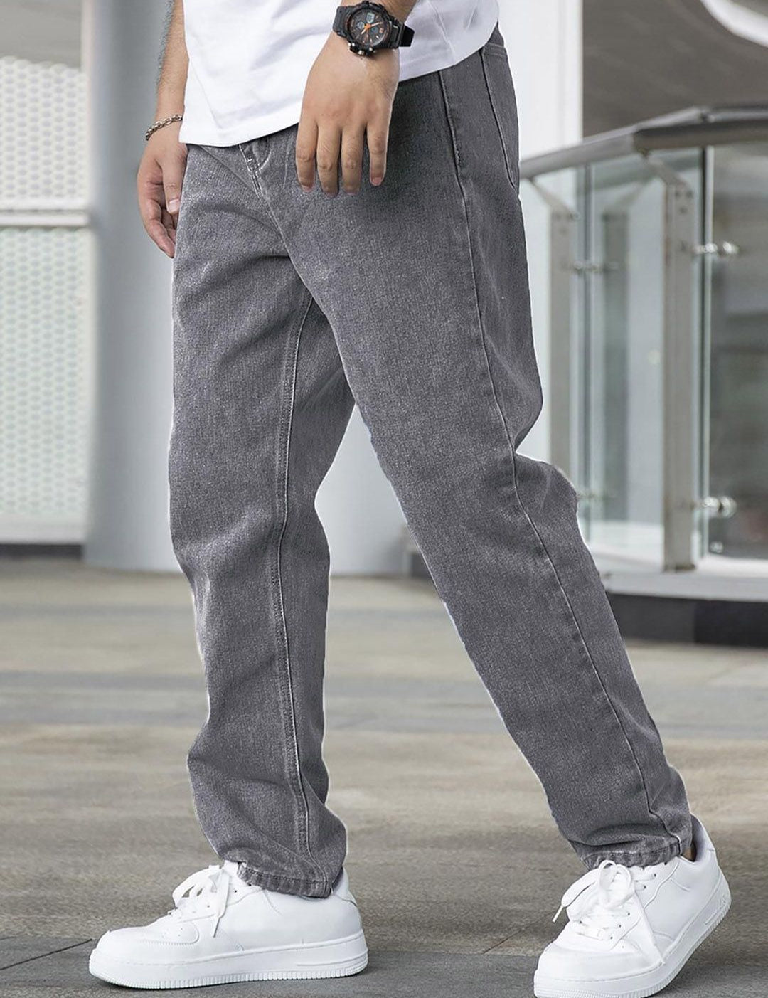 Kotty Men Regular Fit Mid-Rise Stretchable Jeans