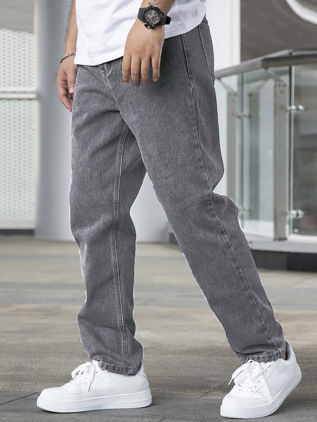 Kotty Men Regular Fit Mid-Rise Stretchable Jeans