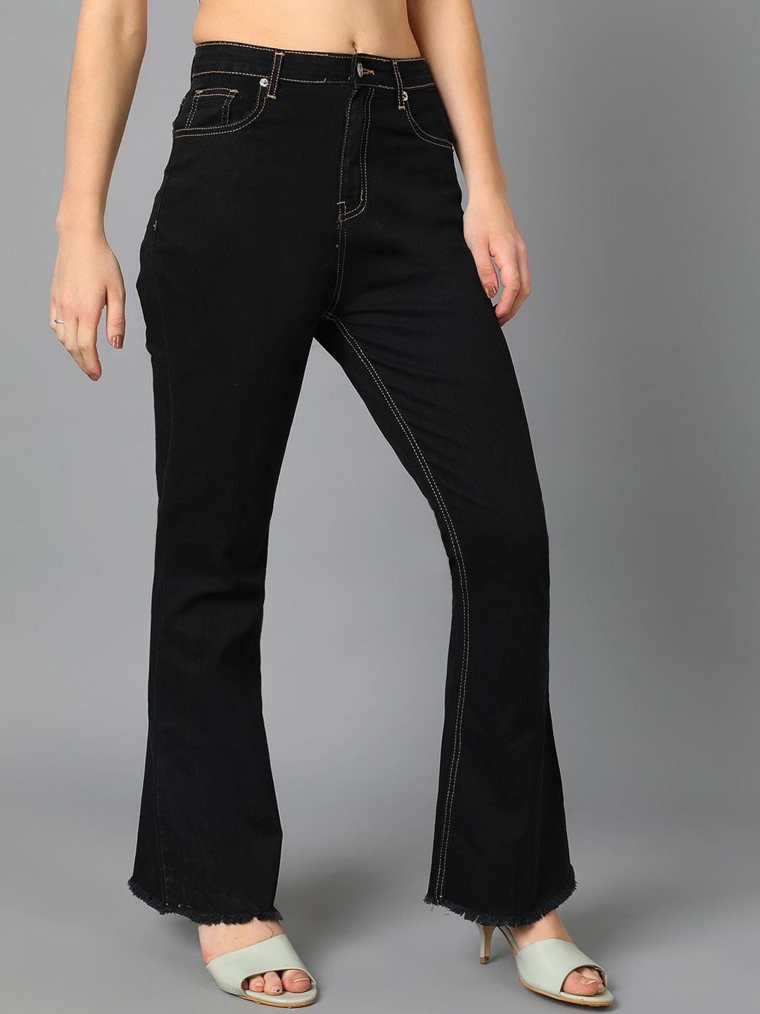 Kotty Women Jean Bootcut Cotton Stretchable Jeans