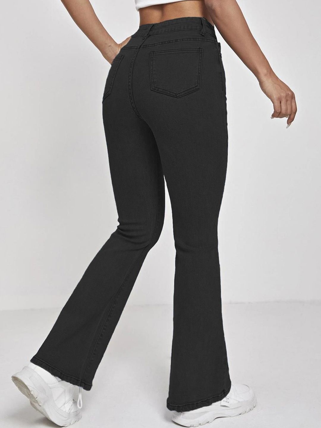 Kotty Women Bootcut High-Rise Clean Look Stretchable Jeans