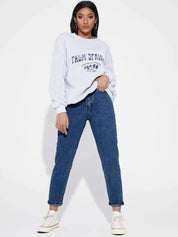 Kotty Women Blue Jean High-Rise Slash Knee Stretchable Jeans