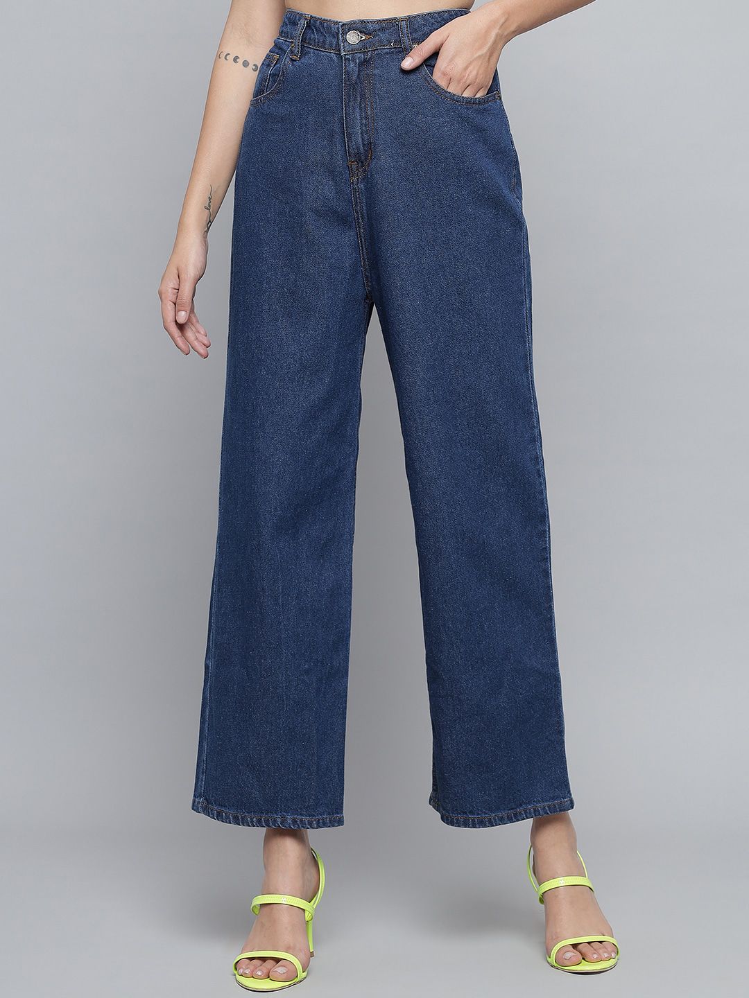 Kotty Women Blue Jean High-Rise Stretchable Cotton Jeans