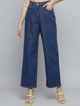 Kotty Women Blue Jean High-Rise Stretchable Cotton Jeans