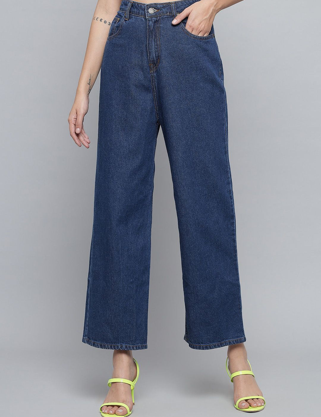 Kotty Women Blue Jean High-Rise Stretchable Cotton Jeans