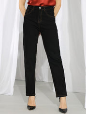 Kotty Women Black Slim Fit High-Rise Stretchable Jeans