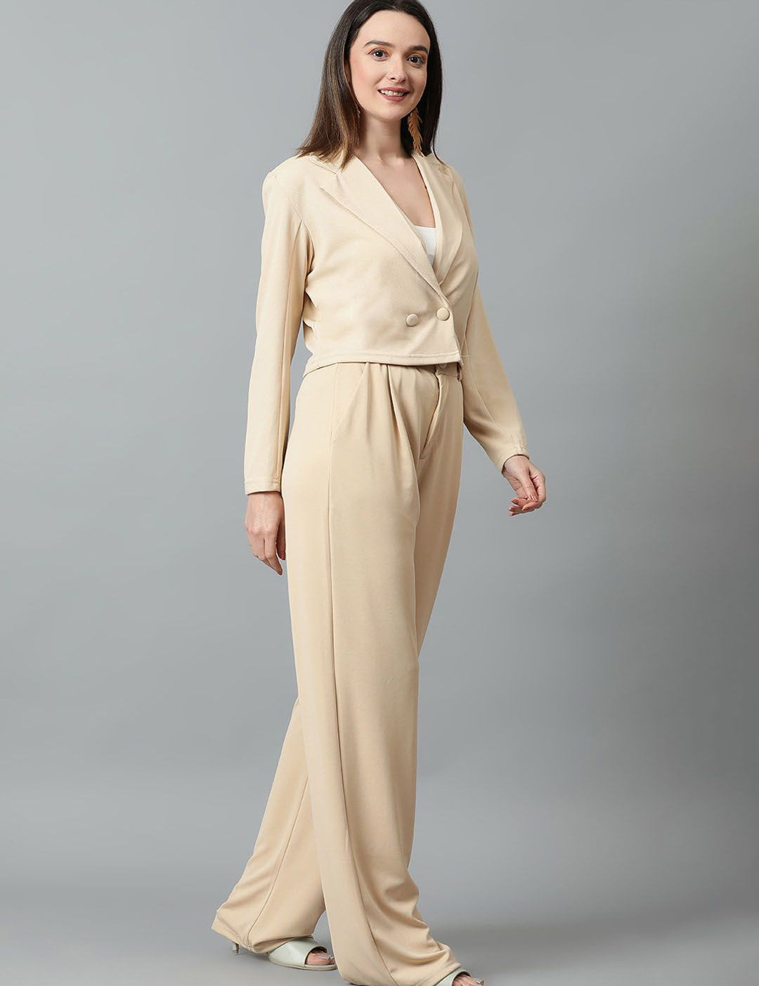 KOTTY BIZwear Basics Notched Lapel Collar Coat & Trousers