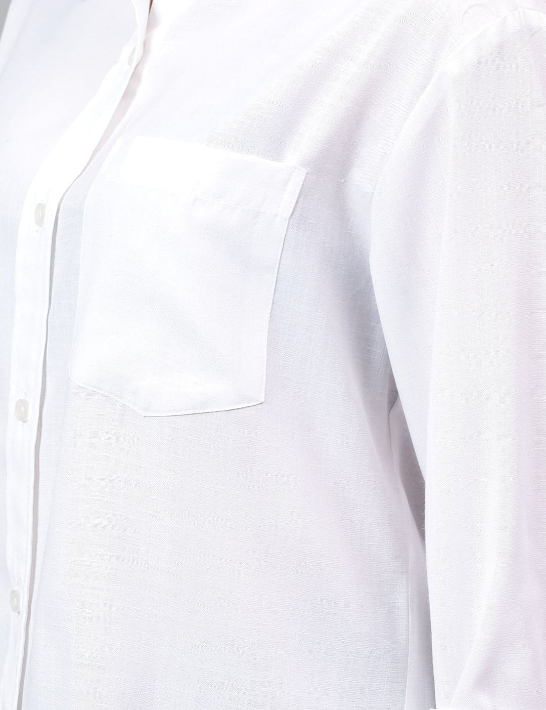 Kotty Women Spread Collar Solid Cotton Relaxed Fit Casual Shirt