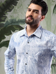 Kotty Men Spread Collar Abstract Printed Casual Shirt