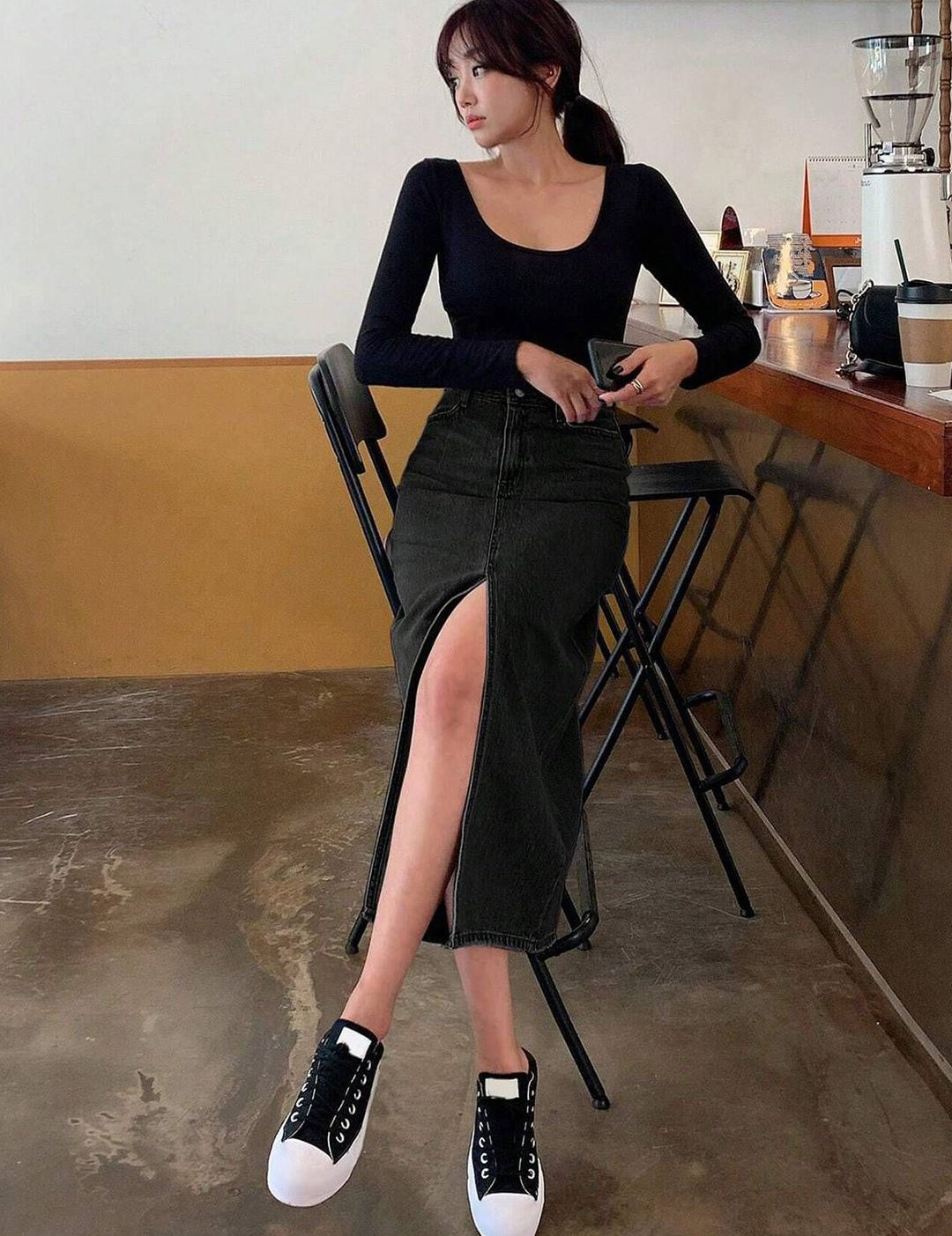 Kotty Straight Midi Skirt
