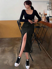 Kotty Straight Midi Skirt
