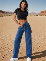 Kotty Women Straight Fit High-Rise Stretchable Jeans