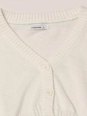 Kotty Women V-Neck Cotton Crop Cardigan