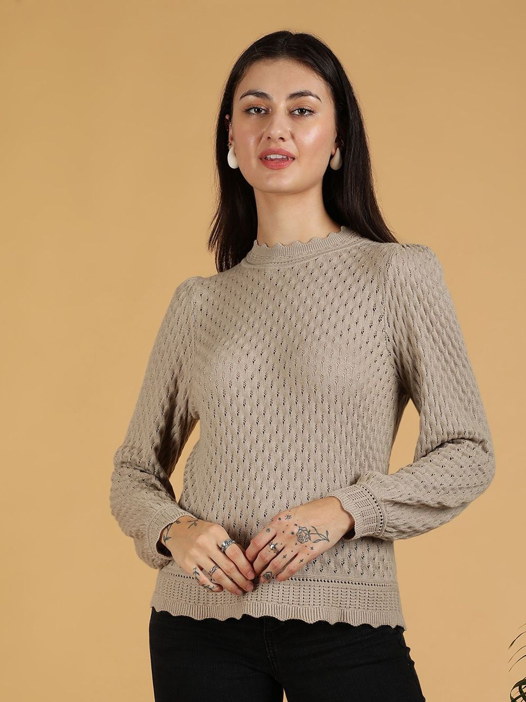 Kotty Women Round Neck Long Sleeves Pullover