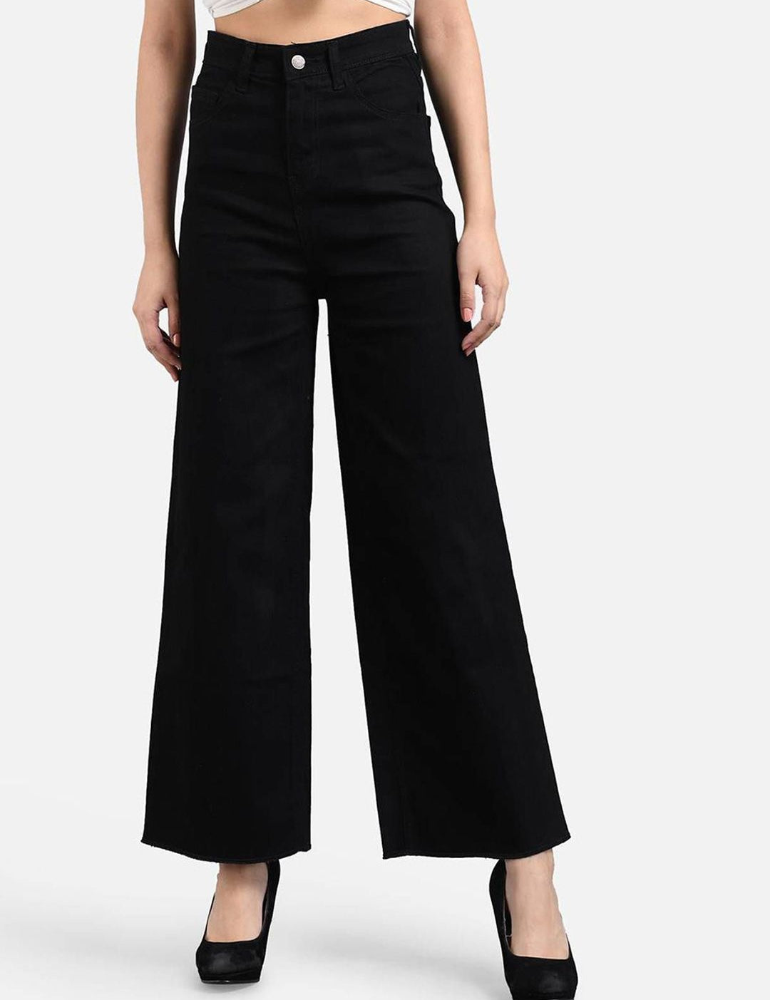 Kotty Girls Wide Leg High-Rise Stretchable Jeans