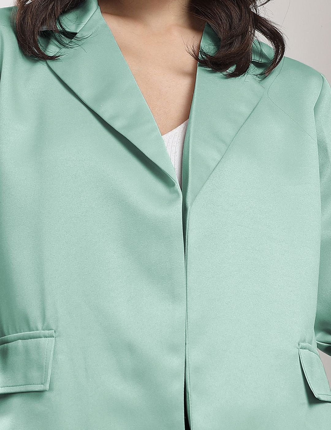 Kotty Notched Lapel Front Open Blazer