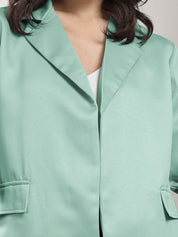 Kotty Notched Lapel Front Open Blazer