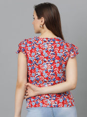 Kotty Floral Print Crepe Top