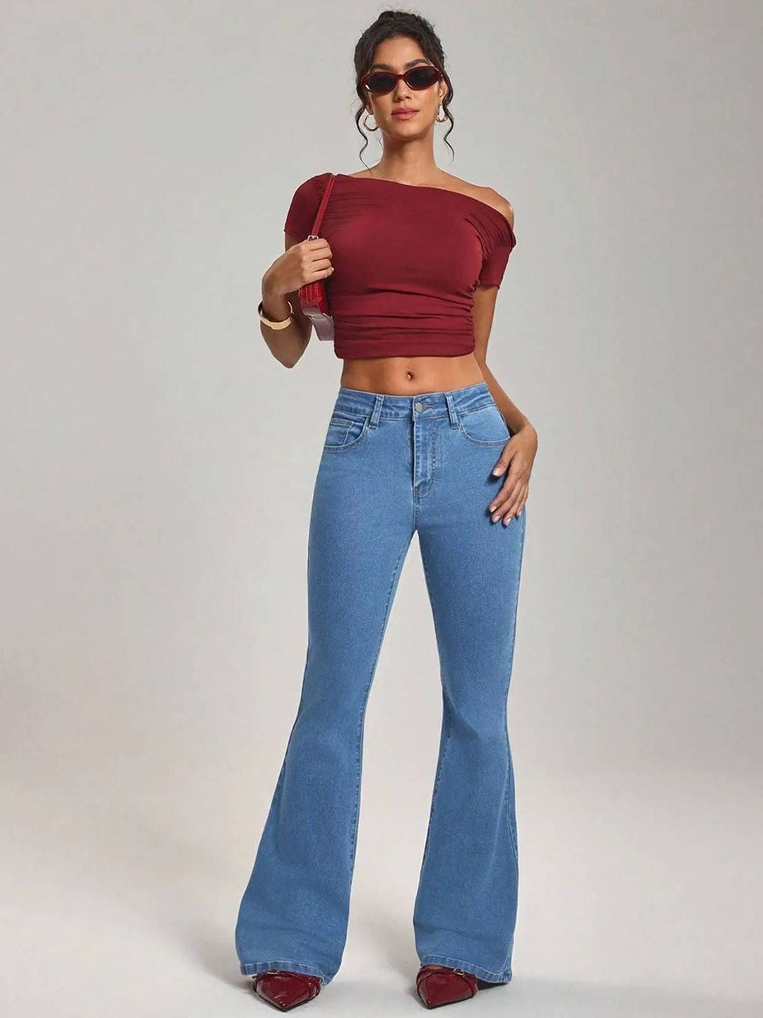 Kotty Women Hottie Bootcut High-Rise Stretchable Jeans