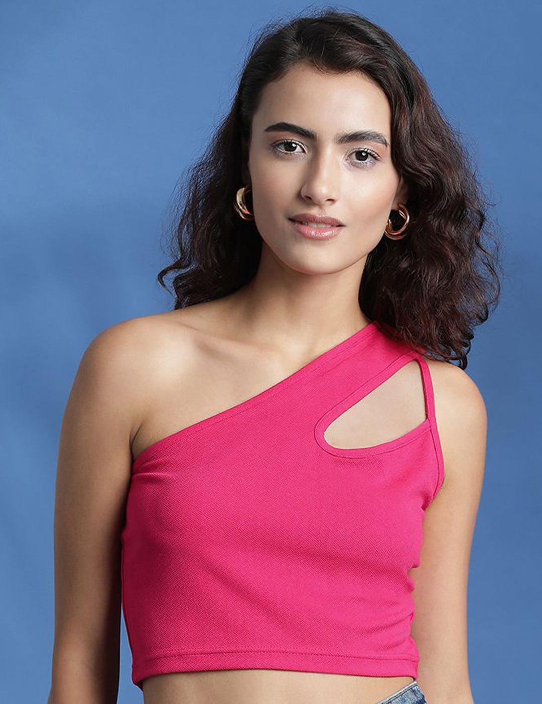 Kotty Women Solid One Shoulder Top