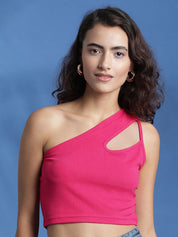 Kotty Women Solid One Shoulder Top