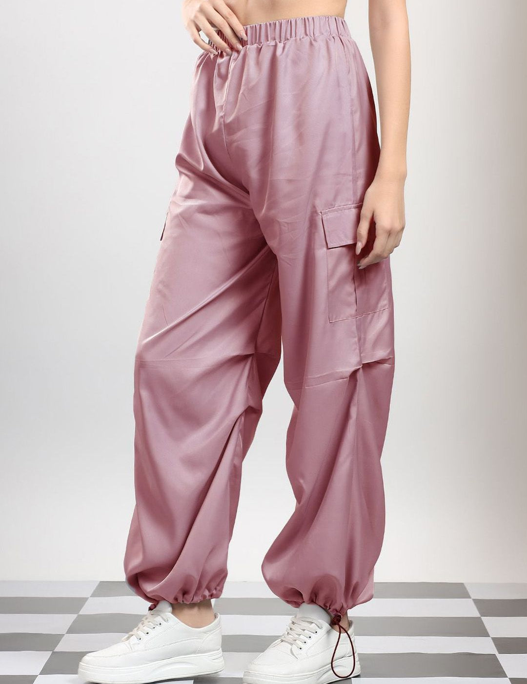 Kotty Women Jogger High-Rise Parachute Trousers