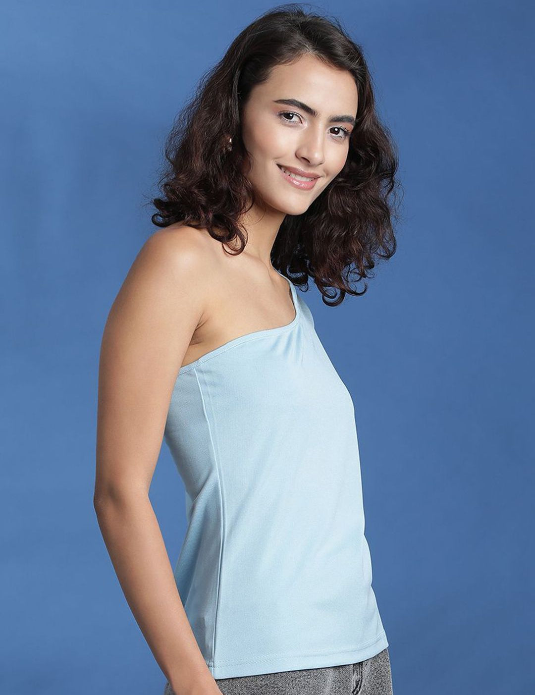 Kotty Women Solid One Shoulder Top