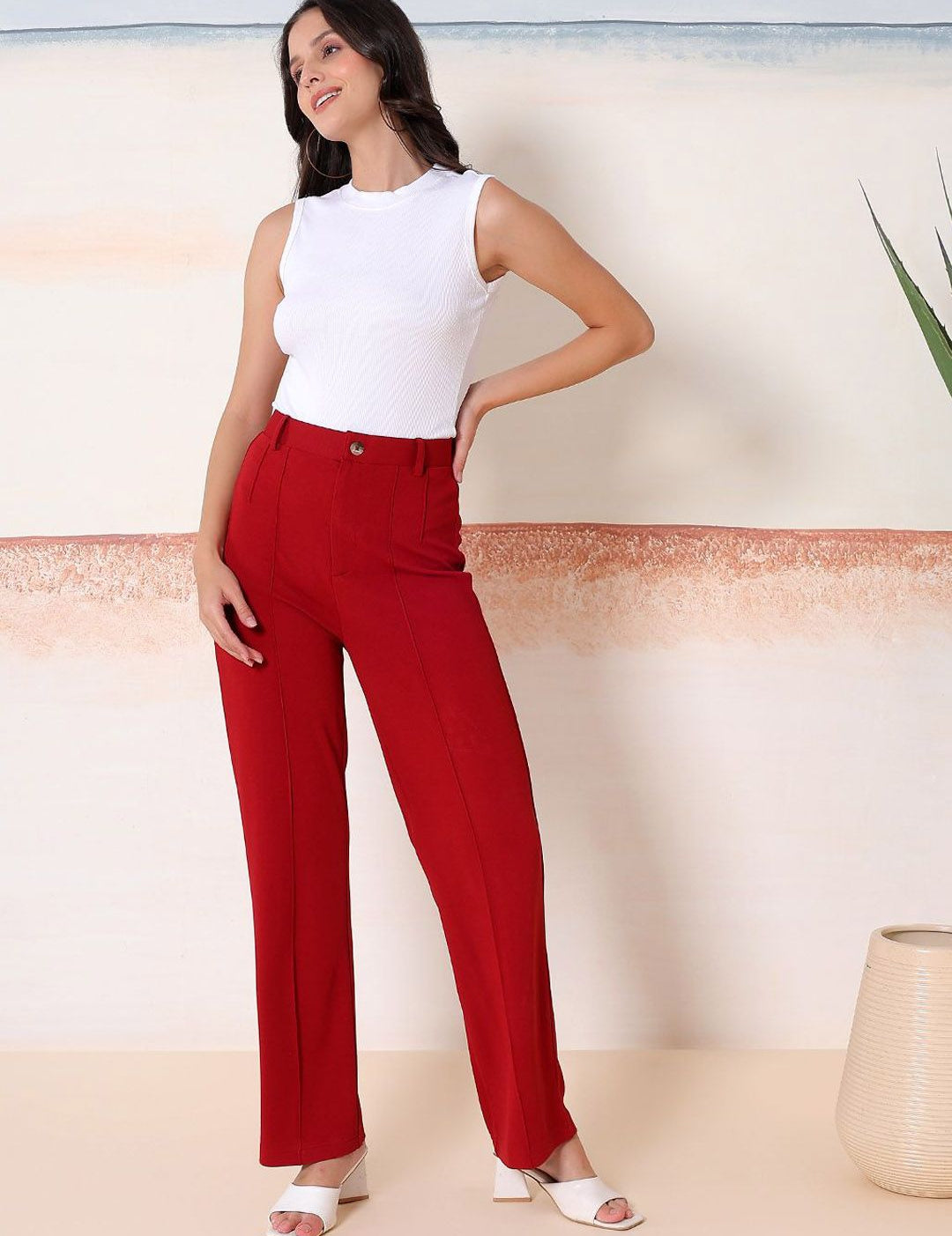 Kotty Relaxed Fit Round Neck Top With Trousers Co-Ords Set