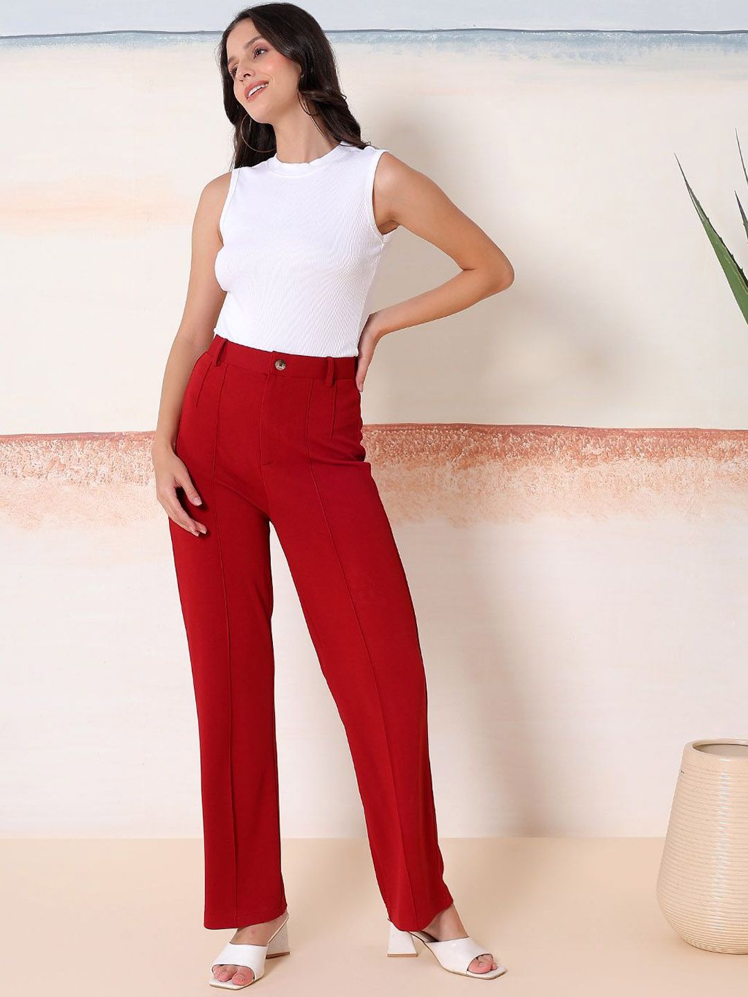 Kotty Relaxed Fit Round Neck Top With Trousers Co-Ords Set