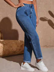 Kotty Women Straight Fit High-Rise Stretchable Jeans